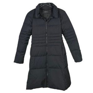 Lafayette 148 Zipper Front Fitted Long A-Line Puffer Coat Jacket Size 0